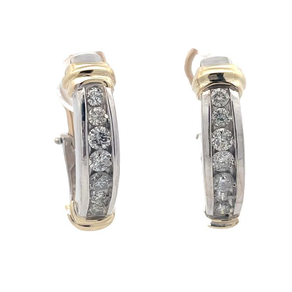 Estate - Diamond Hoop Earrings Flora Gems Decatur, IL