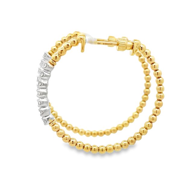Estate - Diamond Hoop Earrings Image 2 Flora Gems Decatur, IL