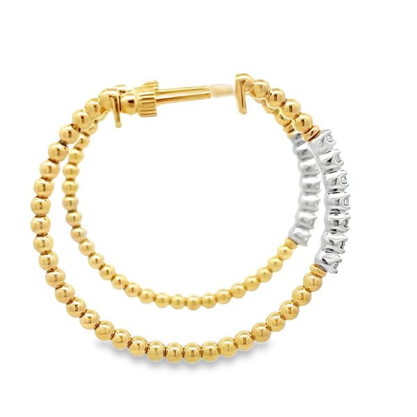 Estate - Diamond Hoop Earrings Image 4 Flora Gems Decatur, IL