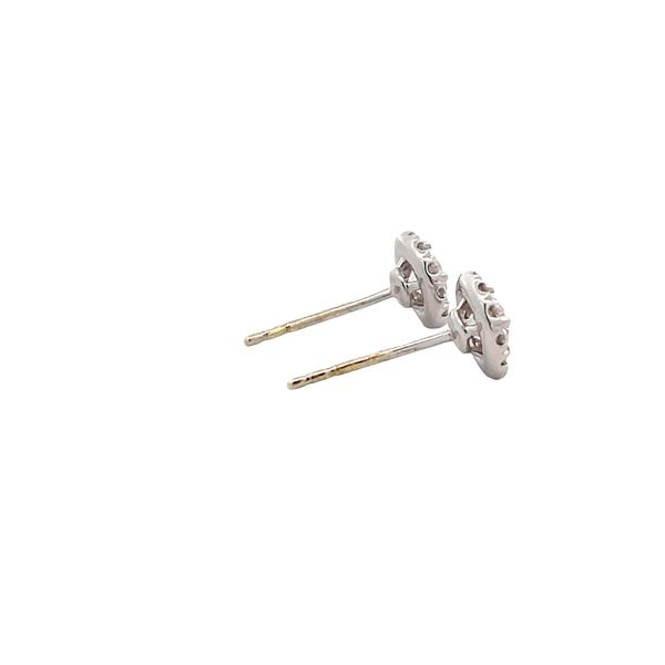 Estate - Diamond Halo Earrings Image 4 Flora Gems Decatur, IL