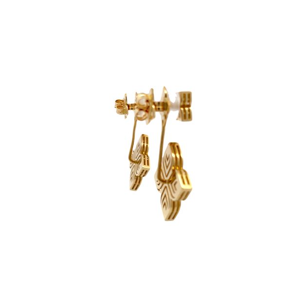 Estate - Roberto Coin Diamond Flower Earrings Image 4 Flora Gems Decatur, IL