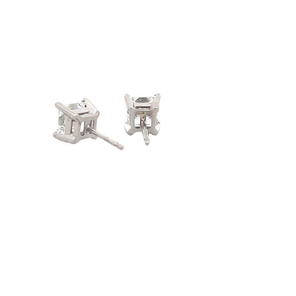 Estate - Diamond Stud Earrings Image 3 Flora Gems Decatur, IL