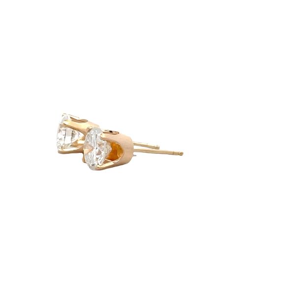 Estate - Diamond Stud Earrings Image 2 Flora Gems Decatur, IL