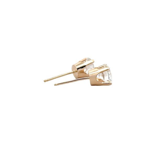 Estate - Diamond Stud Earrings Image 4 Flora Gems Decatur, IL