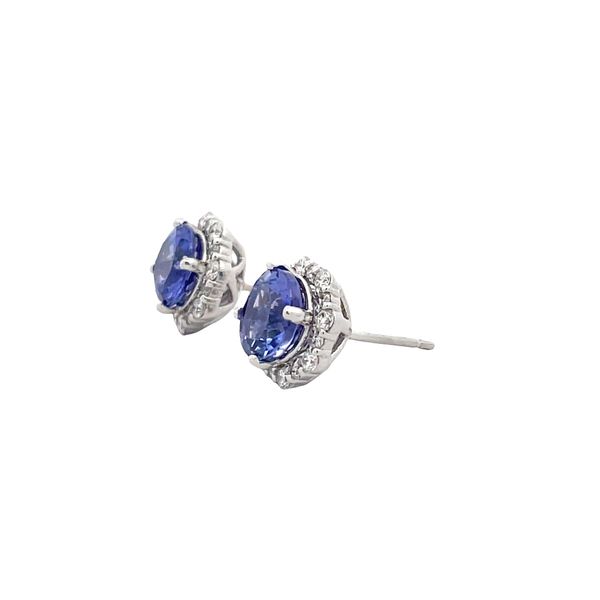 Estate - Tanzanite and Diamond Earrings Image 2 Flora Gems Decatur, IL