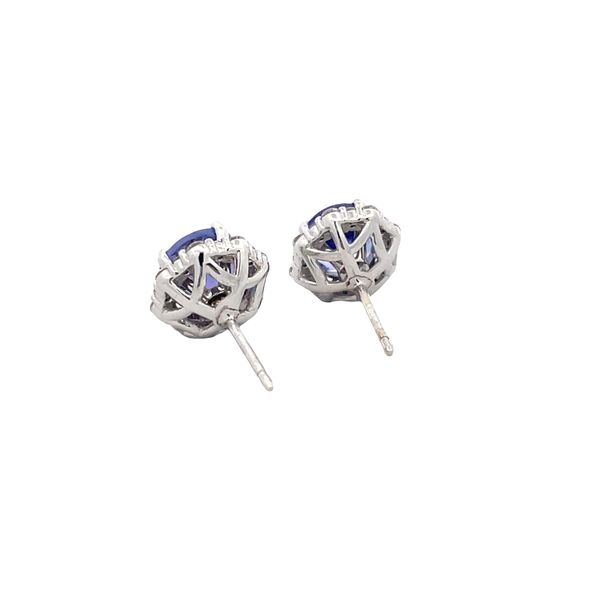 Estate - Tanzanite and Diamond Earrings Image 3 Flora Gems Decatur, IL
