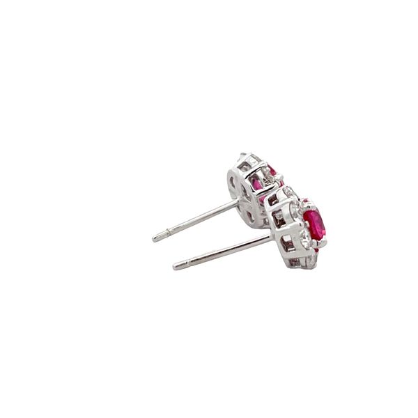 Estate - Simon G. Ruby and Diamond Earrings Image 4 Flora Gems Decatur, IL