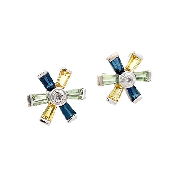 Estate - Sapphire and Diamond Earrings Flora Gems Decatur, IL