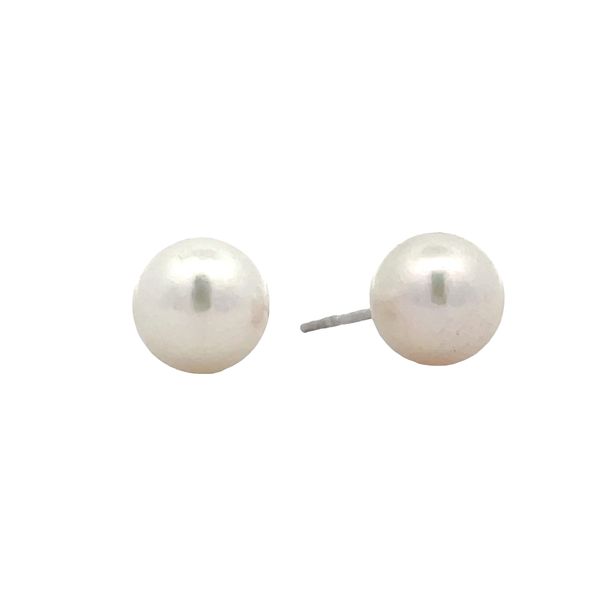 Estate - Pearl Stud Earrings Flora Gems Decatur, IL