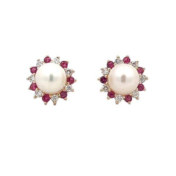 Estate - Pearl Earrings Flora Gems Decatur, IL