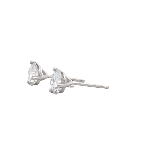 Estate - Lab Grown Diamond Stud Earrings Image 2 Flora Gems Decatur, IL