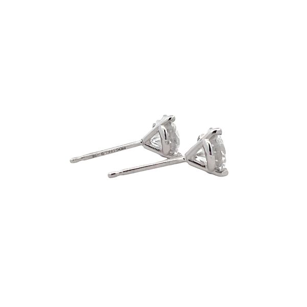 Estate - Lab Grown Diamond Stud Earrings Image 4 Flora Gems Decatur, IL