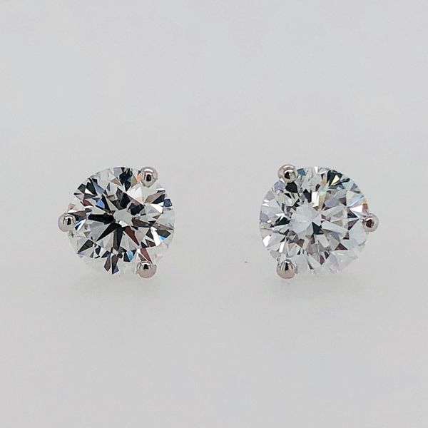 Estate - Lab Grown Diamond Stud Earrings Flora Gems Decatur, IL