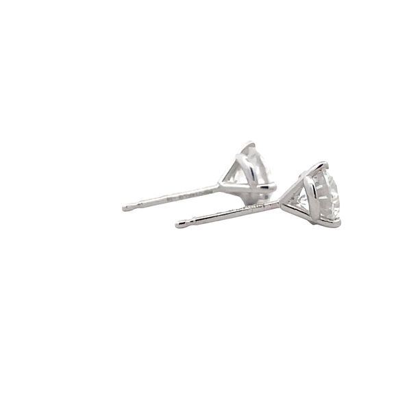 Estate - Lab Grown Diamond Stud Earrings Image 4 Flora Gems Decatur, IL