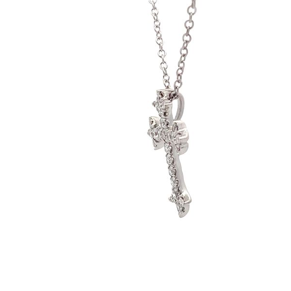 Estate - Lab Grown Diamond Cross Necklace Image 2 Flora Gems Decatur, IL