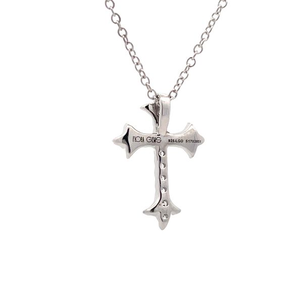 Estate - Lab Grown Diamond Cross Necklace Image 3 Flora Gems Decatur, IL