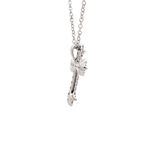 Estate - Lab Grown Diamond Cross Necklace Image 4 Flora Gems Decatur, IL