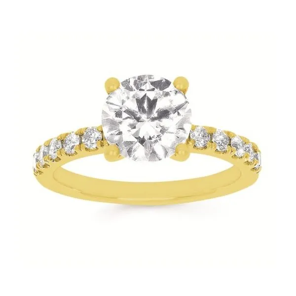 14 Karat Yellow Gold Round Lab Grown Diamond Engagement Ring Forever Young Fine Jewelers St. George, UT