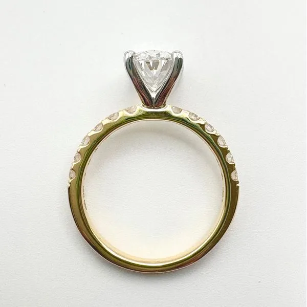 14 Karat Yellow Gold Oval Lab Grown Diamond Engagement Ring Image 2 Forever Young Fine Jewelers St. George, UT