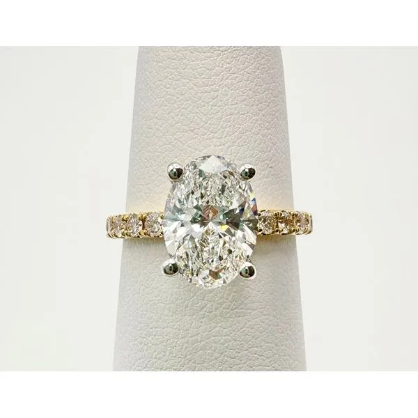 14 Karat Yellow Gold Oval Lab Grown Diamond Engagement Ring Forever Young Fine Jewelers St. George, UT