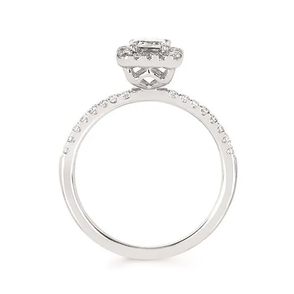 14 Karat White Gold Lab Grown Diamond Engagement Ring With Halo Image 2 Forever Young Fine Jewelers St. George, UT