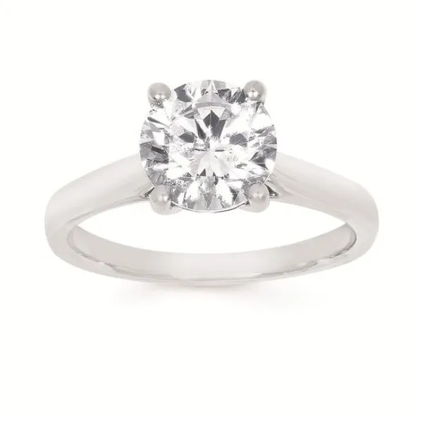 14 Karat White Gold Solitaire Diamond Engagement Ring Forever Young Fine Jewelers St. George, UT