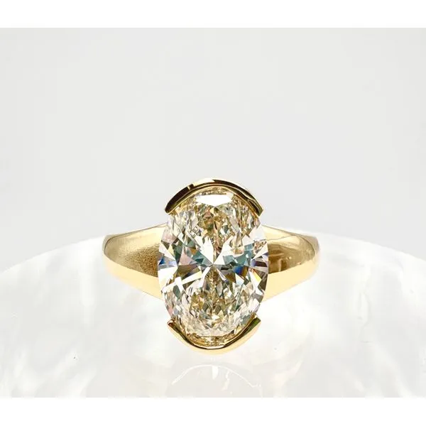 14 Karat Yellow Gold Oval Lab Grown Diamond Solitaire Engagement Ring Forever Young Fine Jewelers St. George, UT