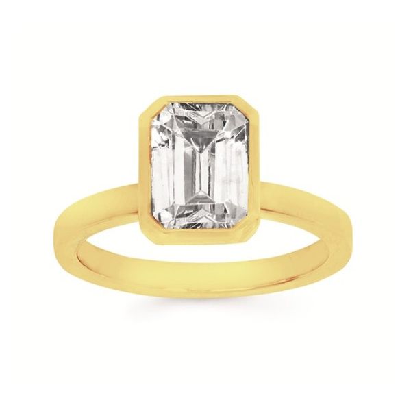 14 Karat Yellow Gold Bezel Set Lab Grown Diamond Engagement Ring Forever Young Fine Jewelers St. George, UT