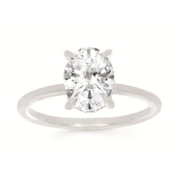 14 Karat White Gold Oval Lab Grown Diamond Engagement Ring Forever Young Fine Jewelers St. George, UT