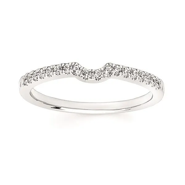 14 Karat White Gold Curved Diamond Wedding Ring Forever Young Fine Jewelers St. George, UT