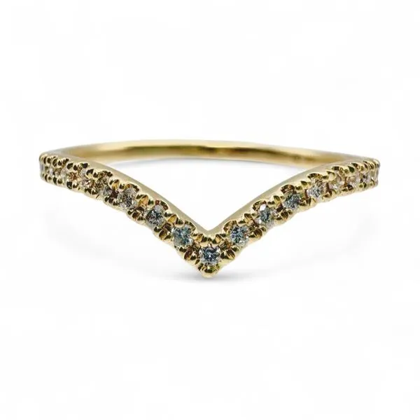 14 Karat Yellow Gold Diamond Chevron Anniversary Band Forever Young Fine Jewelers St. George, UT
