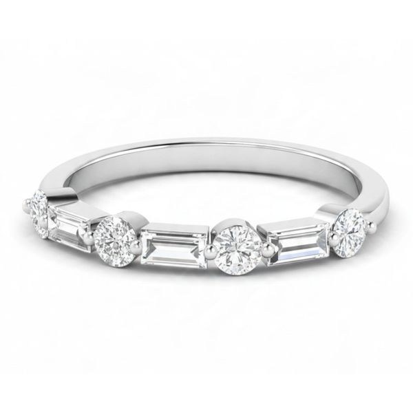 14 Karat White Gold Lab Grown Diamond Anniversary Band Image 2 Forever Young Fine Jewelers St. George, UT
