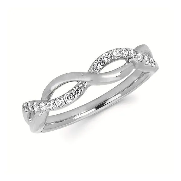 14 Karat White Gold Crossover Infinity Design Diamond Fashion Ring Forever Young Fine Jewelers St. George, UT
