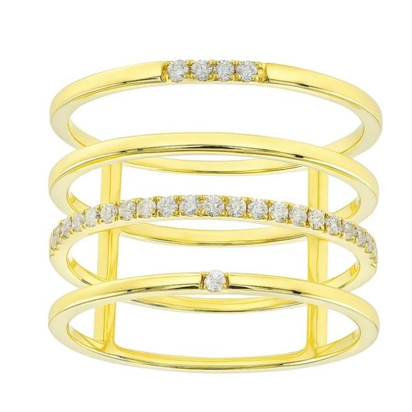 18 Karat Yellow Gold 4 Bar Fashion Ring Forever Young Fine Jewelers St. George, UT