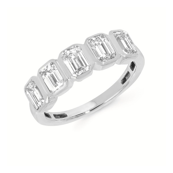 14 Karat White Gold Bezel Set Lab Grown Diamond Ring Forever Young Fine Jewelers St. George, UT