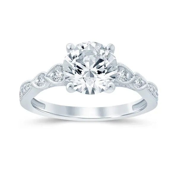 14 Karat White Gold Contemporary Style Engagement Ring Semi Mounting Forever Young Fine Jewelers St. George, UT