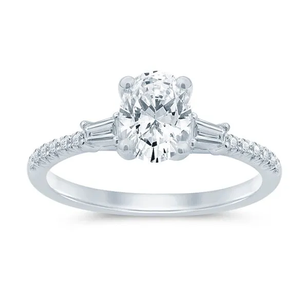 14 Karat white Gold Classic Style Engagemnt Ring Semi Mounting Forever Young Fine Jewelers St. George, UT