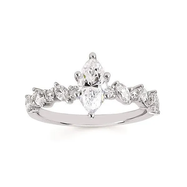 14 Karat White Gold Contemporary Design Engagement Ring Semi Mounting. Forever Young Fine Jewelers St. George, UT