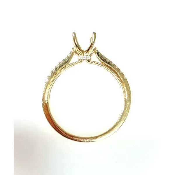 14 Karat Yellow Gold  Hidden Halo Design Diamond Engagement Ring Semi Mounting Image 2 Forever Young Fine Jewelers St. George, UT