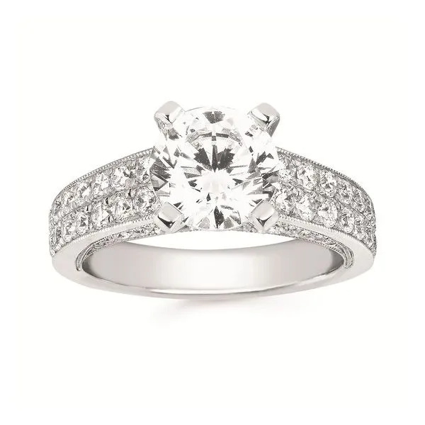 14 Karat White Gold Diamond Engagement Ring Semi Mounting Forever Young Fine Jewelers St. George, UT