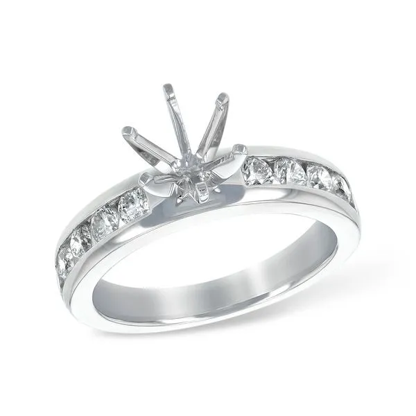 14 Karat White Gold Classic Design Engagment Ring Semi Mounting Forever Young Fine Jewelers St. George, UT