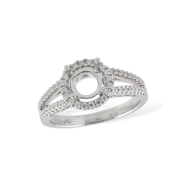14 Karat White Gold Semi-Mount Engagement Ring Forever Young Fine Jewelers St. George, UT