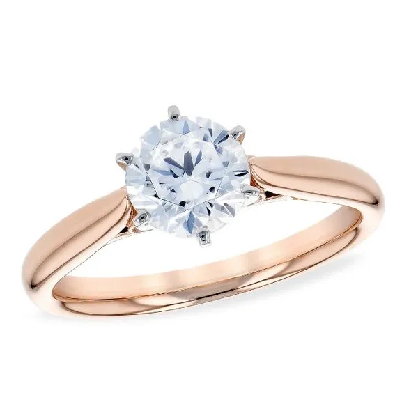 14 Karat Rose Gold Solitaire Engagement Ring Mounting Forever Young Fine Jewelers St. George, UT
