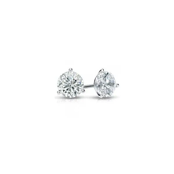 14 Karat White Gold Diamond Stud Earrings Forever Young Fine Jewelers St. George, UT