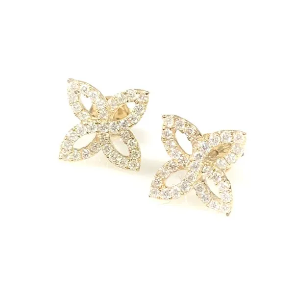 A Pair of 14 Karat Yellow Gold Diamond Earrings Forever Young Fine Jewelers St. George, UT