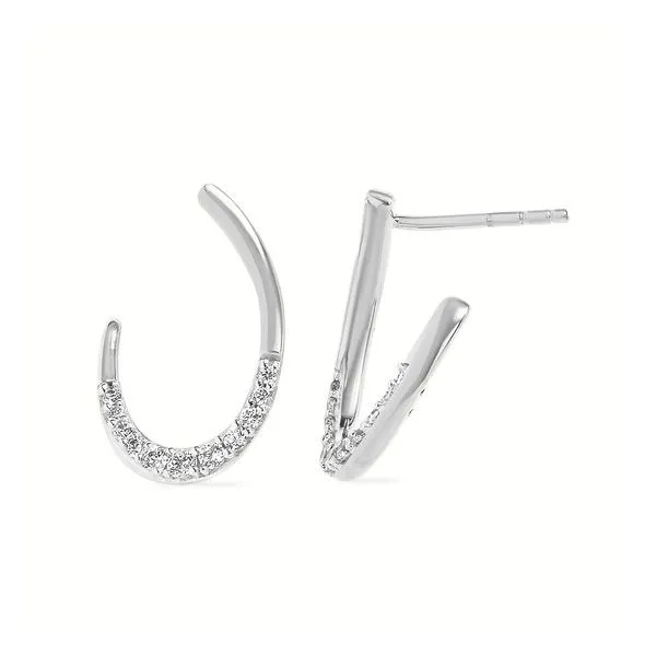 14 Kart Yellow Gold Diamond 'J' Look Diamond Fashion Earrings Forever Young Fine Jewelers St. George, UT