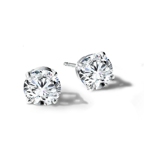 14 Karat White Gold Lab Grown Diamond Stud Earrings, 0.50ctw Forever Young Fine Jewelers St. George, UT