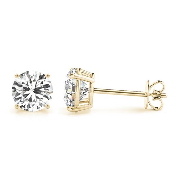 14 Karat Yellow Gold Lab Grown Diamond Stud Earrings, 1.96 CTW Forever Young Fine Jewelers St. George, UT