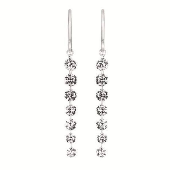 14 Karat White Gold Lab Grown Diamond Fashion Earrings Forever Young Fine Jewelers St. George, UT