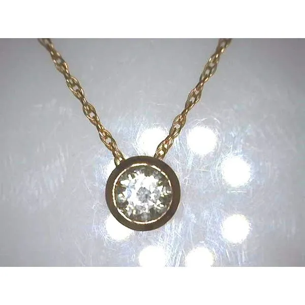 14 Karat Rose Gold Diamond Solitaire Pendant Forever Young Fine Jewelers St. George, UT